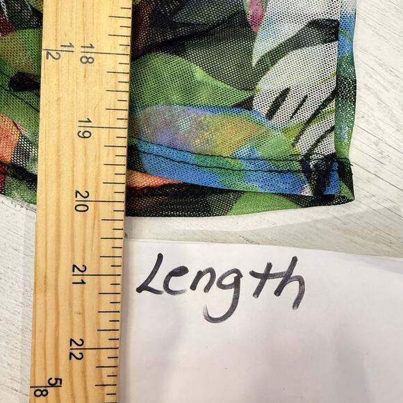 VTG Touch me Y2k Large tropical sheer babydoll Fairycore goblin whimsygoth tie - Picture 4 of 8